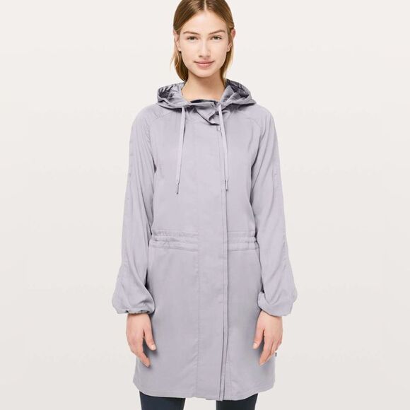 LULULEMON City Stroll Jacket Silverscreen Pastel Colour Womens 4 - Picture 2 of 9